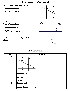Đề ôn tập chương I  Hình học 7 - Số 2